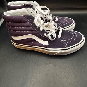 NWOT Vans Unisex Size 6.5  W 8.0 Sk8-Hi Purple Lace-Up High Top Skate Sneakers